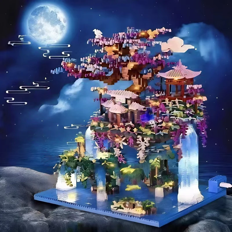 

Строительные блоки Magic Fairy Pavilion из 2899 предметов, комплект сложной модели, прочная строительная игрушка из АБС-пластика, идеальный подарок на день рождения