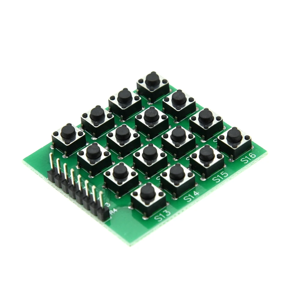 8pin 4X4 4*4 Matrix 16 Tombol Keypad Tombol Keyboard Breadboard Modul MCU untuk Arduino Diy Kit UNTUK Arduino