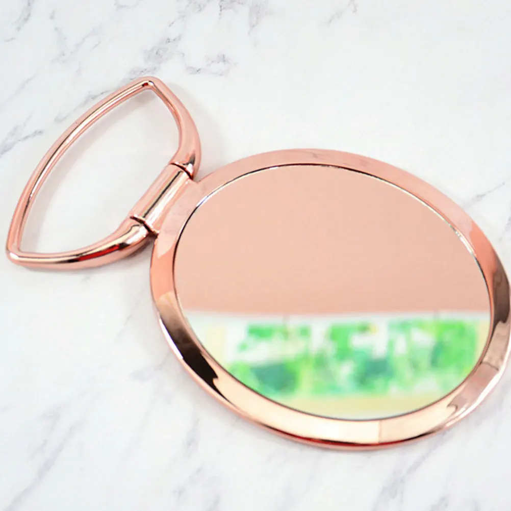 3x Magnifying Round Desktop Mirror Portable Dresser Table Makeup Mirror Rose Gold Lightweight Easy to Store and Carry