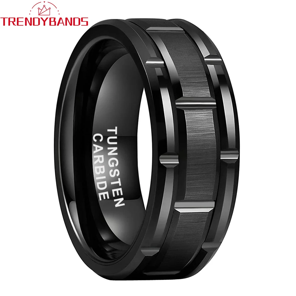 8mm Gold Color Tungsten Carbide Rings for Women Men Wedding Band Engagement Jewelry Matte Polished Shiny Comfort Fit