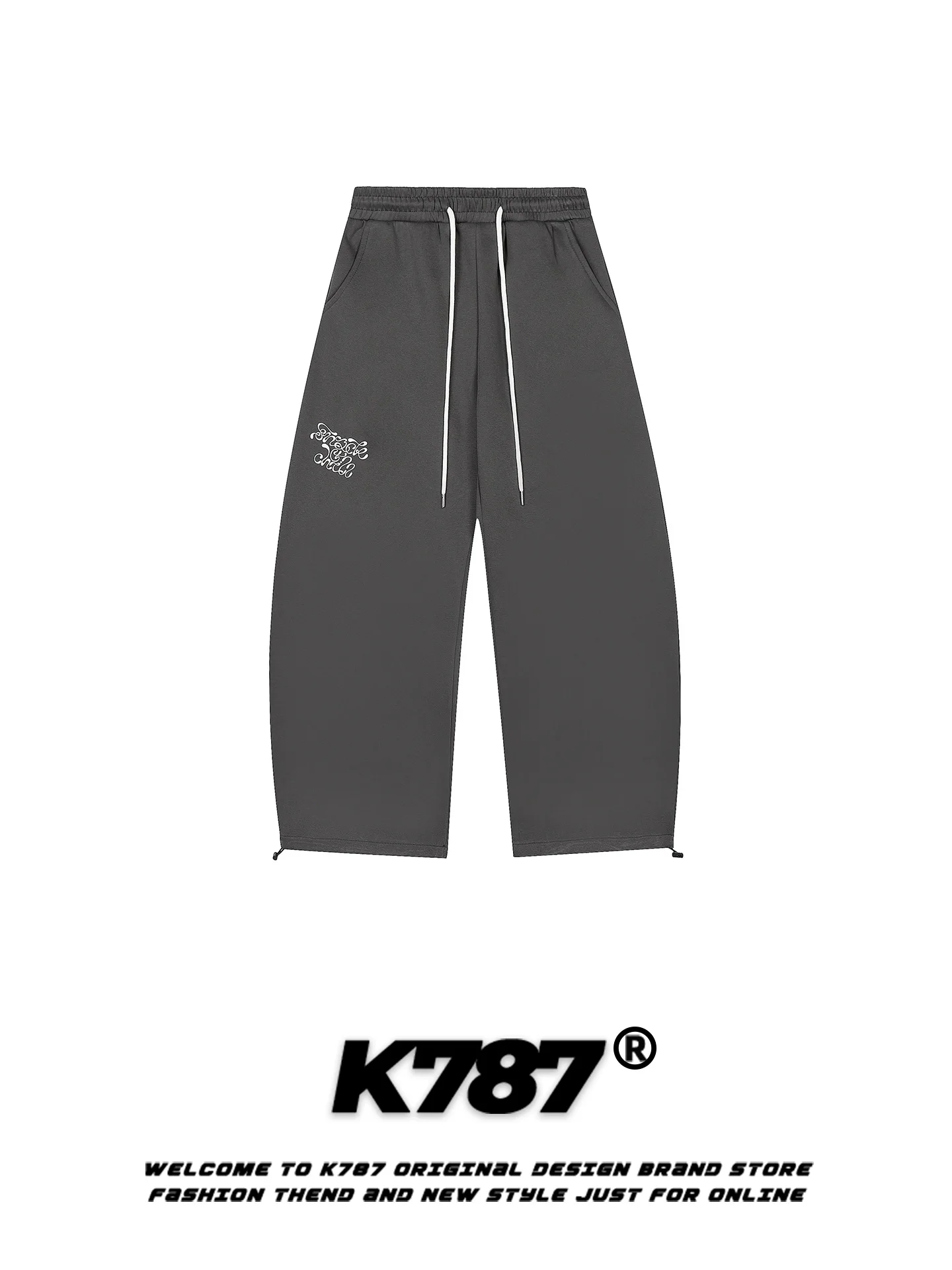 

Брюки K787 в американском ретро-стиле, повседневные, свободные, с широкими штанинами, для уличных танцев, унисекс, прямые брюки