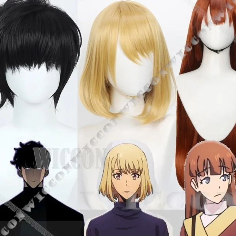 

Solo Anime Leveling 나 혼자만 레벨업 Cosplay Prop Wig Jin-Woo Sung Hae-In Cha Joo-Hee Lee Cos Woman Man Halloween Stage Nvidad Carnaval
