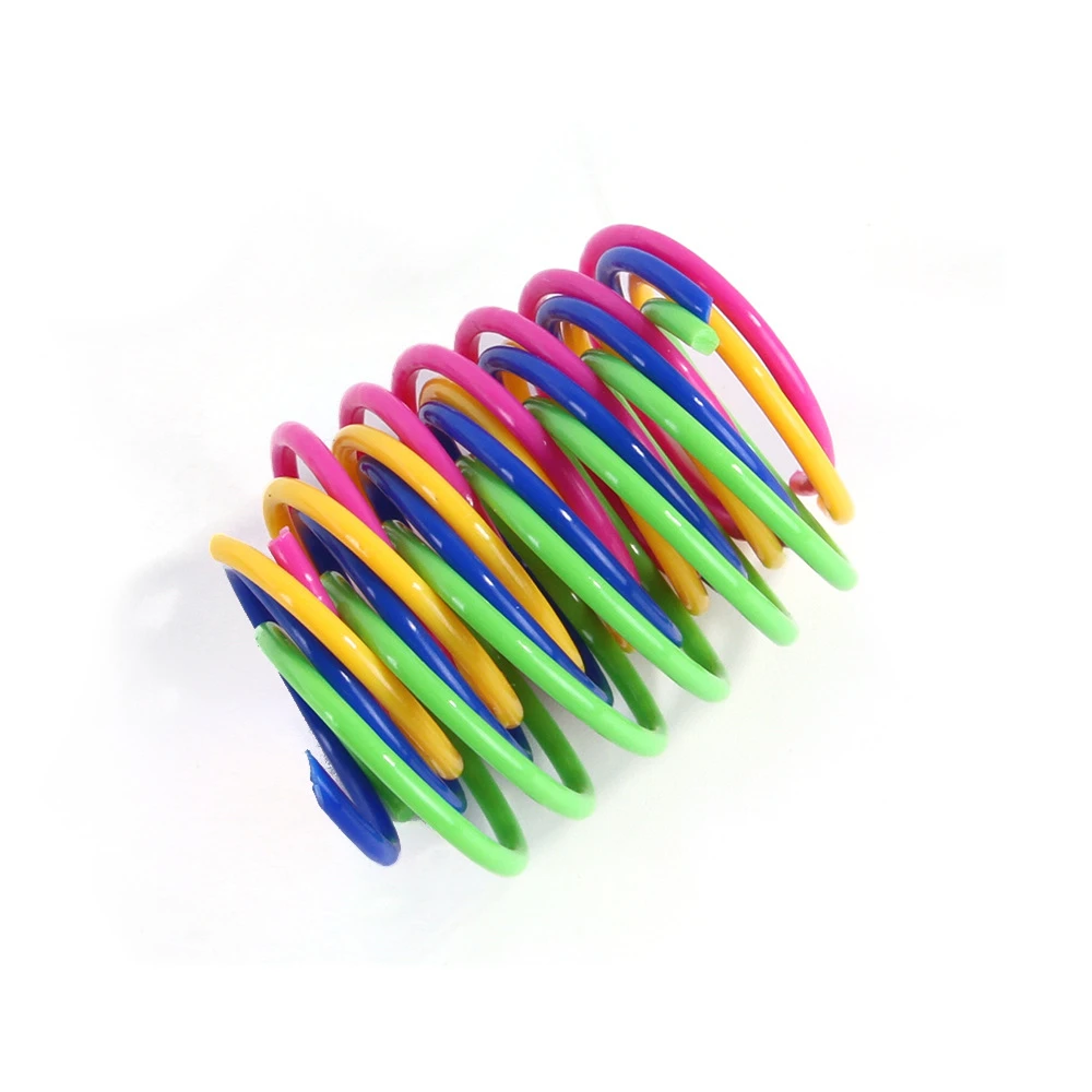 4/8/20/100pcs Kitten Cat Toys durevole Cat Spring Toy molle colorate Cat Pet Toy Coil Spiral Springs Pet Cat giocattoli interattivi