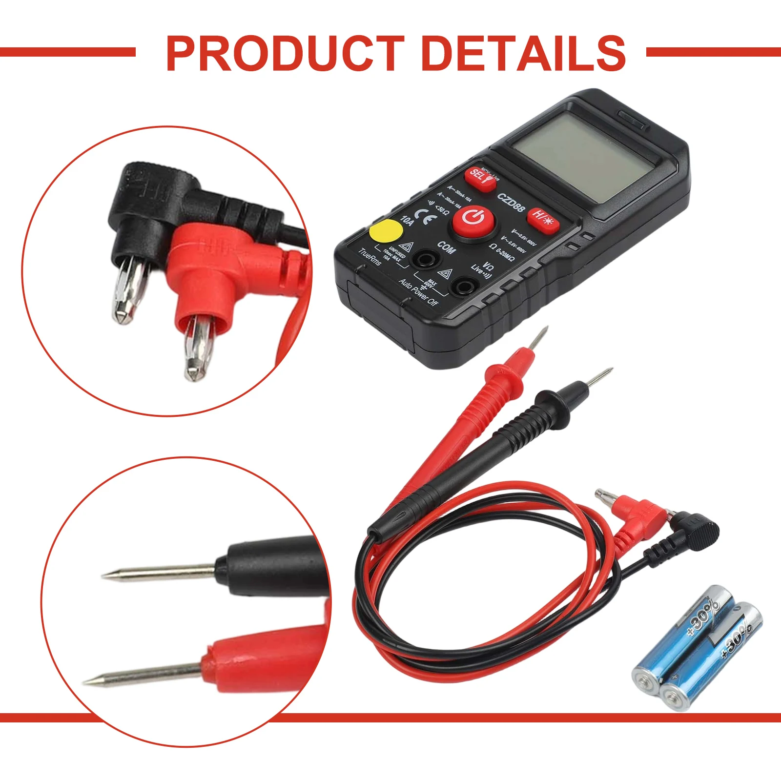 

Non Contact Voltage Tester Energy Handheld Volt Tester Digital Multimeter Non-Contact Voltage Built-in Flashlight