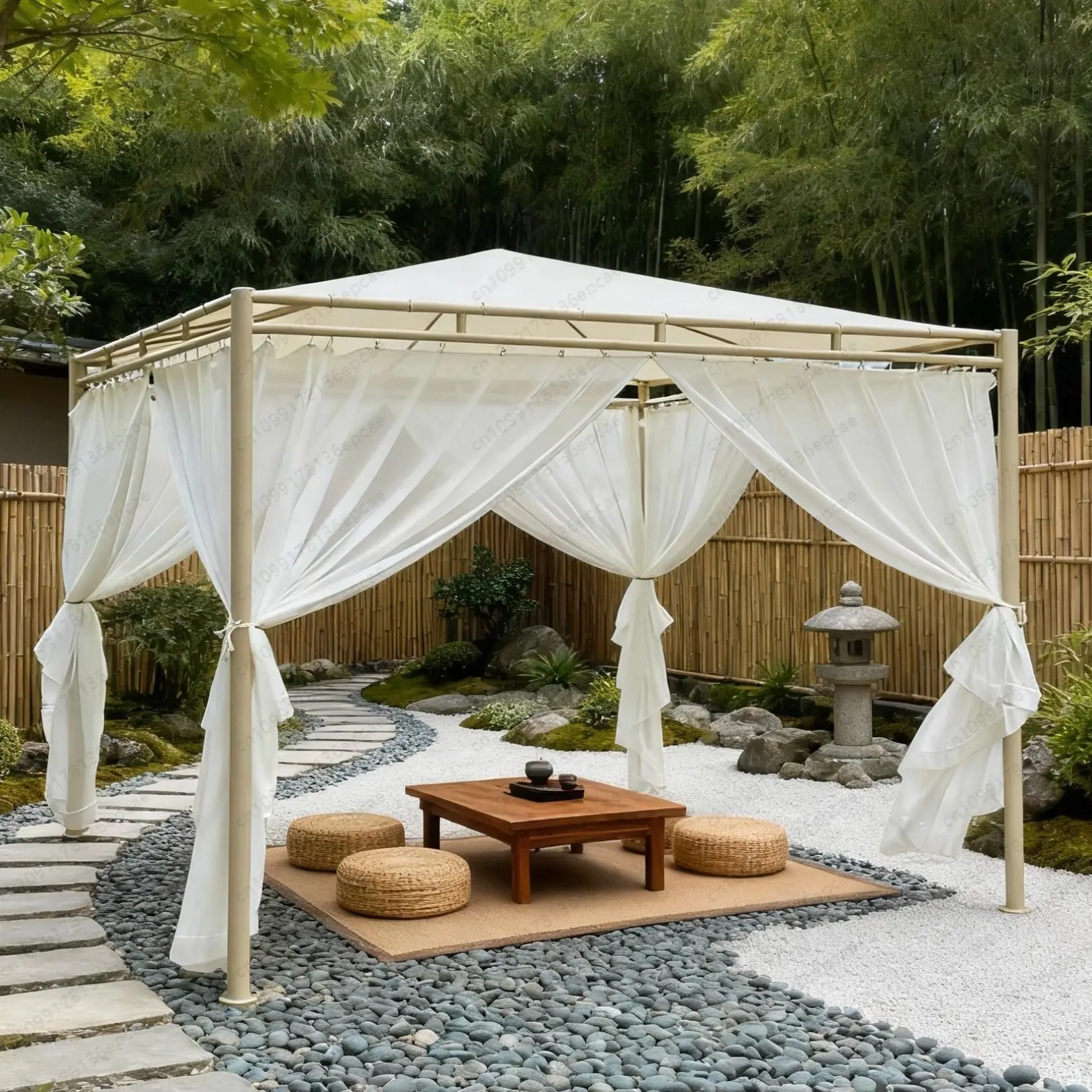 gazebos, courtyards, canopies, swan homestays, small courtyards, hotels, coffee shops, camps, restaurants, tents