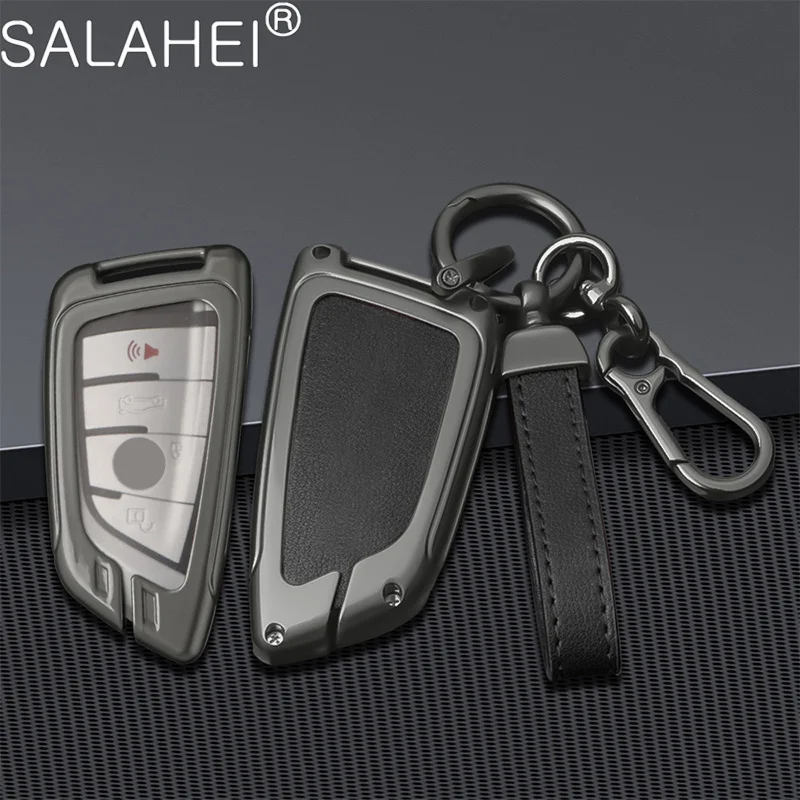 Zinc Alloy Car Key Case Cover Holder Shell Bag For BMW X1 X3 X5 X6 X7 1 3 5 6 7 Series G20 G30 G11 F15 F16 G01 G02 F48 Accessory