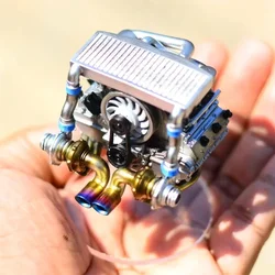 1/24 Engine Model with Turbine 3D Printed Resin Model Engine Ornament Toy Collection