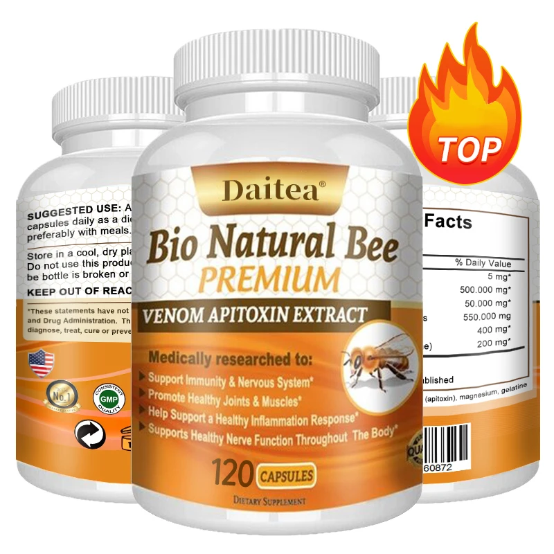 Bio Natural Bee Extract Supplement Promotes Joint, Nerve and Muscle Health and Relieves Inflammation,Supports The Immune System