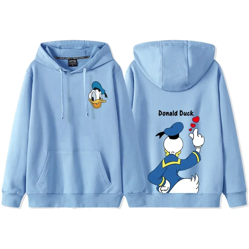 Anime Cartoon Disney Donald Duck Daisy Duck Couple Hooded Hoodie Women and Men Autumn/Winter Hoodie Sweatshirt Anime Hoodie