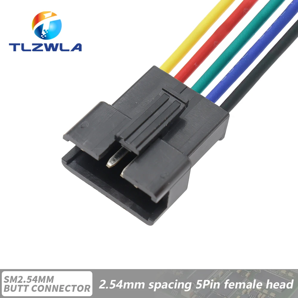 10PCS JST SM 2/3/4/5/6Pins 2,54 MM Stecker Männlich zu Weiblich Draht Stecker kabel zopf Stecker LED verbindung linie 20cm Lange
