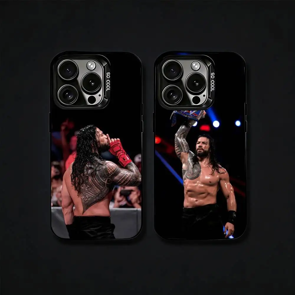 

Wrestler R-Roman R-Reigns Phone Case For iPhone17, 16,15,14,13,12 Pro Max Black Candy Matte Shockproof Cover