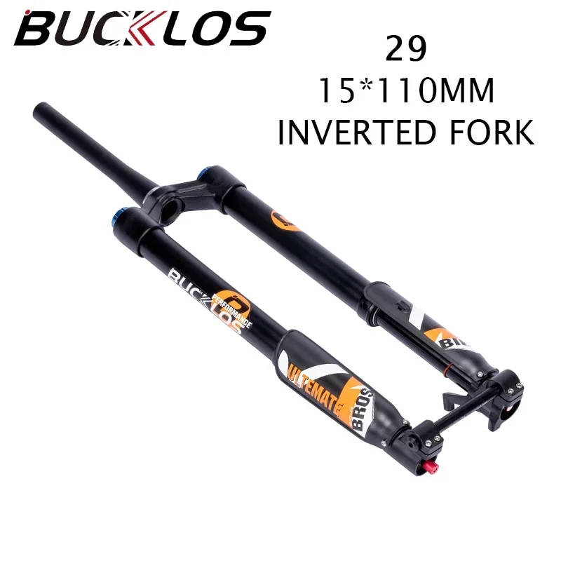 

BUCKLOS 29-дюймовая перевернутая вилка MTB Сверхлегкая пневматическая подвеска Вилка для горного велосипеда 15*110 мм AM DH Велосипедная вилка 140 мм для путешествий