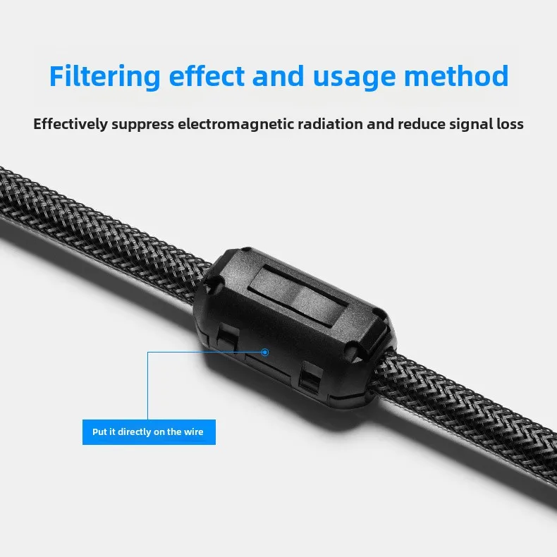 2/5 stücke 5mm Ferrit Kern Kabel Ring Noise Filter Für Noise Suppressor Filter Ring Kabel Clip Auf Draht netzkabel Video Kabel Werkzeuge – Detail 7