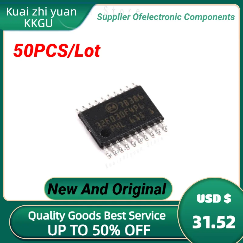 

50PCS/Lot New And Original STM32F030F4P6TR TSOP-20 STM32F030F4P6 MCU Chip STM IC TSOP20 Chipset Substitute Quality Goods