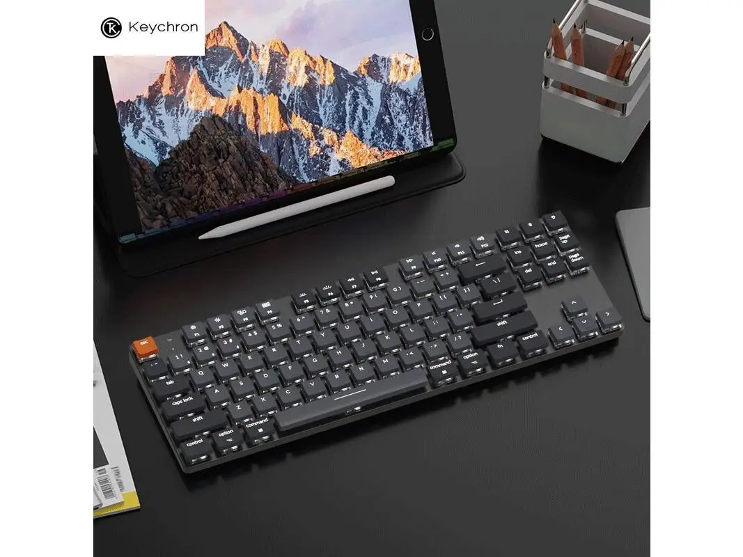 Factory  Keychron K1 87-key RGB version ERGONOMICS Full-size Charging wireless or wired Mechanical GAME keyboard