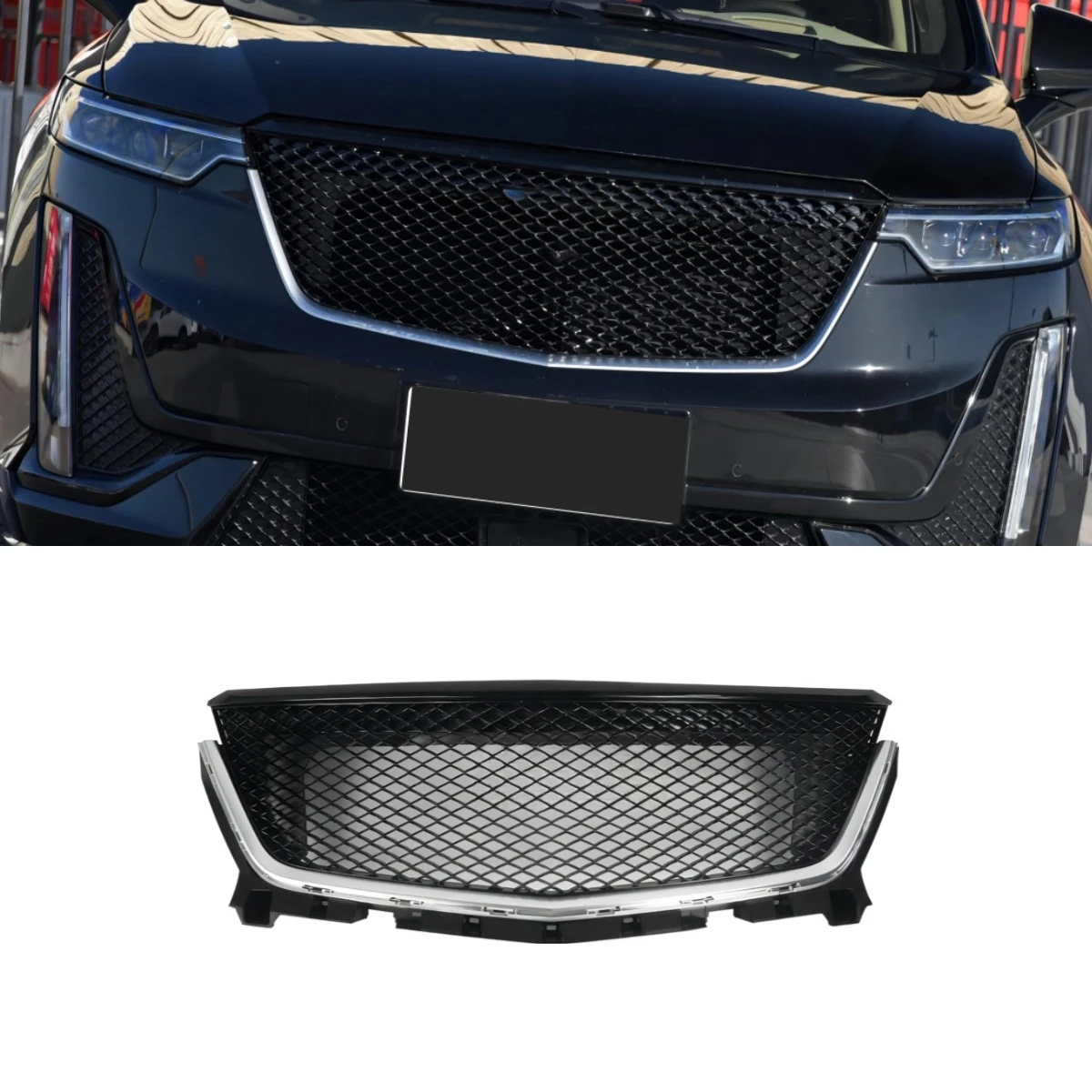 

Решетка переднего бампера автомобиля, гоночные грили, автомобильная решетка, решетка бампера для Cadillac XT6 2020-2022, комплект кузова, автомобильные аксессуары