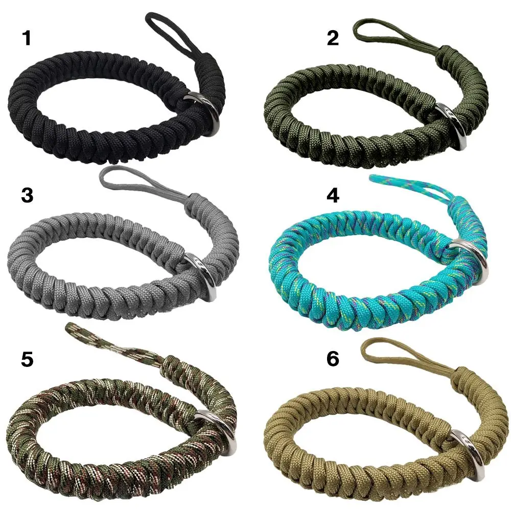 Pulsera trenzada ajustable, correa de muñeca para cámara, cuerda de escalada al aire libre, Paracord de supervivencia anticaída