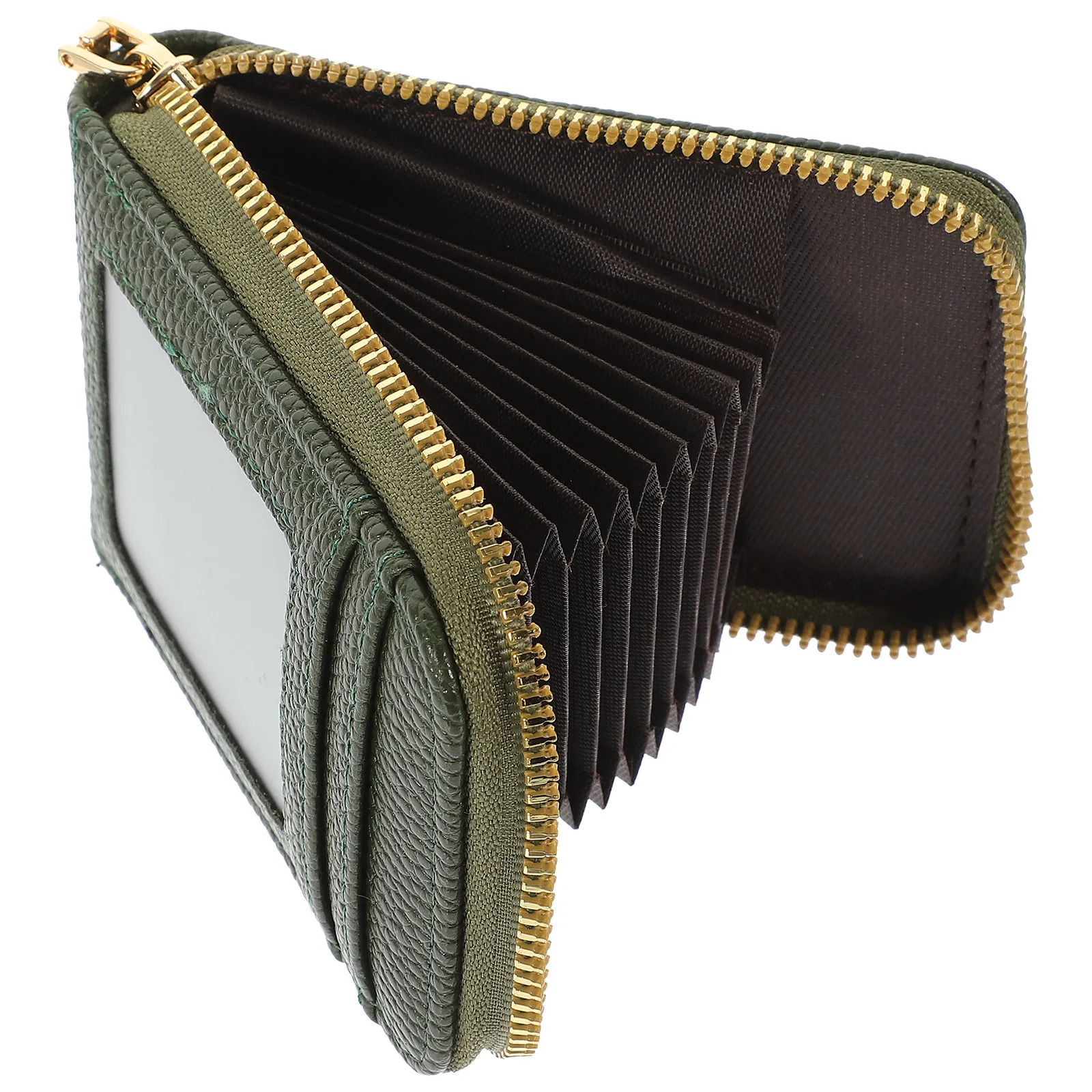 

Anti Rfid Card Holder Aluminum Alloy PU Zipper Wallet Portable Credit Card Organizer Business Travel Storage Bag