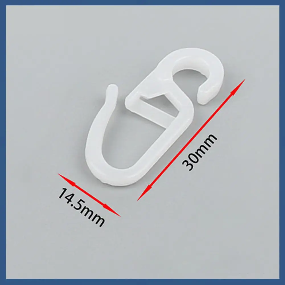 100 Curtain Hooks Curtain Hooks 100pcs Clip-on Hooks For Curtain Rings Pleating Hooks With 10mm Eyelet Plastic Curtain Loop