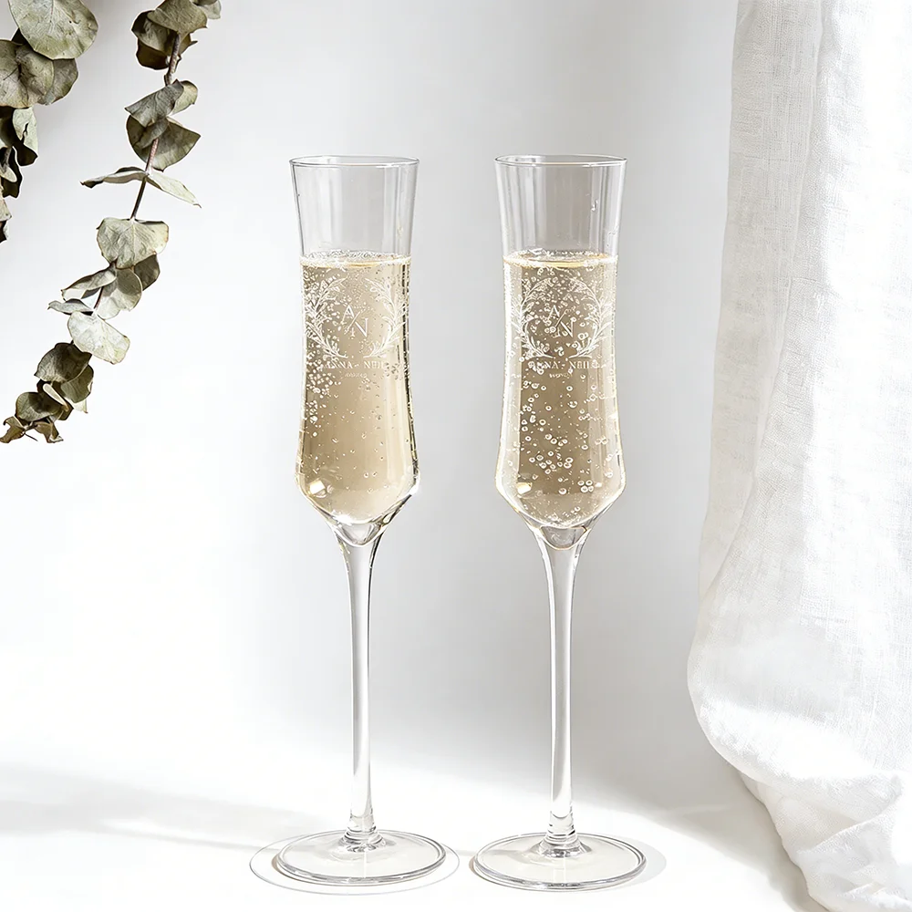Aangepaste heer en mevrouw cha - Champagne Flute Pair recensie en prijs
