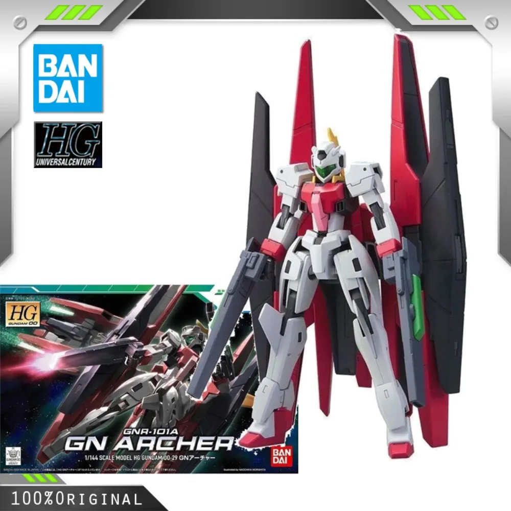 BANDAI Anime HG 1/144 GNR-101A GN ARCHER GUNDAM New Mobile Report Gundam Assembly Plastic Model Kit Action Toys Figures Gift