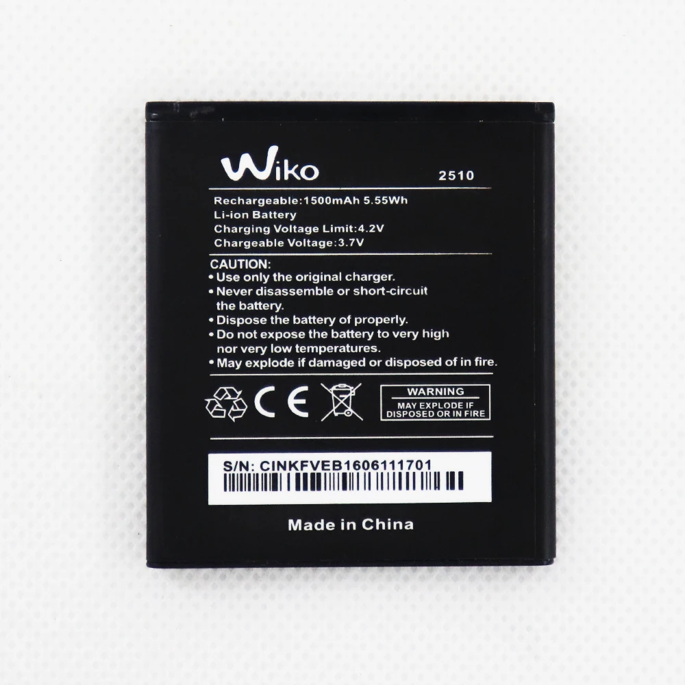 1500mAh 2510 Batterie Bateria Batterij For WIKO 2510 Battery