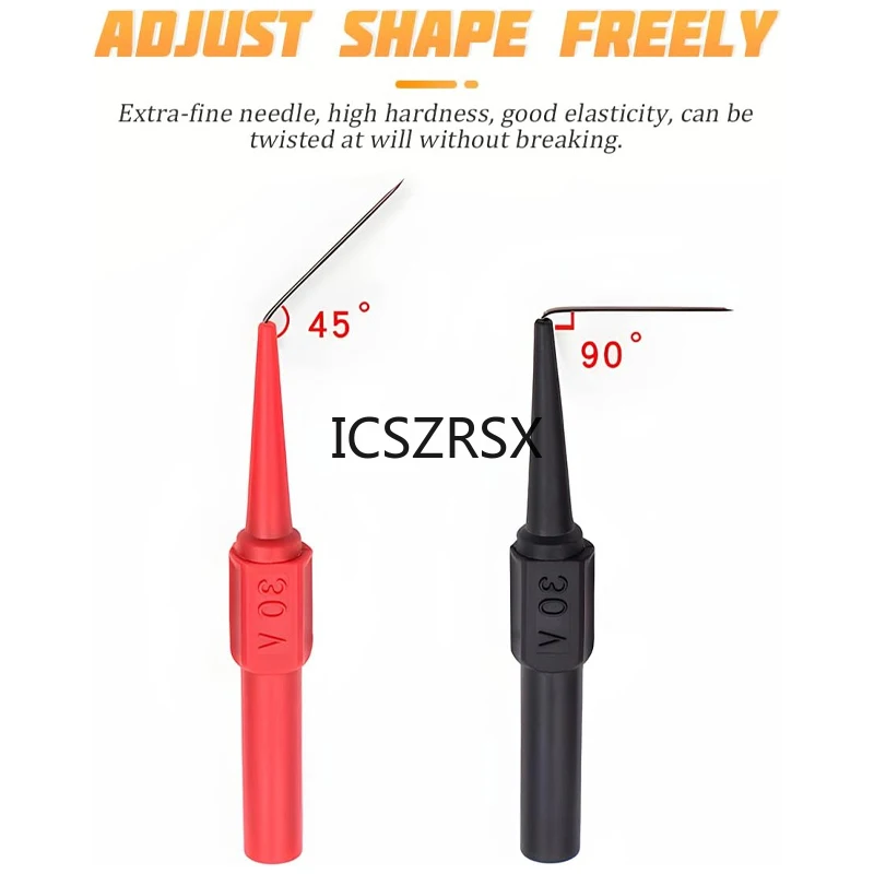 2/4PCS 30V Digital Multimeter Instrumentation Test Probe Pins Lead Equipment Instrument Part Insulation Wire Piercing Needle Tip