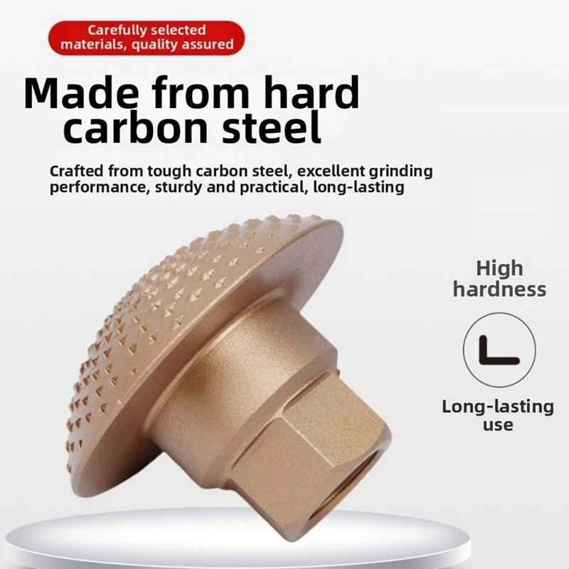 FYBL for Arc-Shaped Woodworking Sanding Head Grinding Head for Angle for Grinder M14 Carbon Steel 70mm for Wood Grinding and