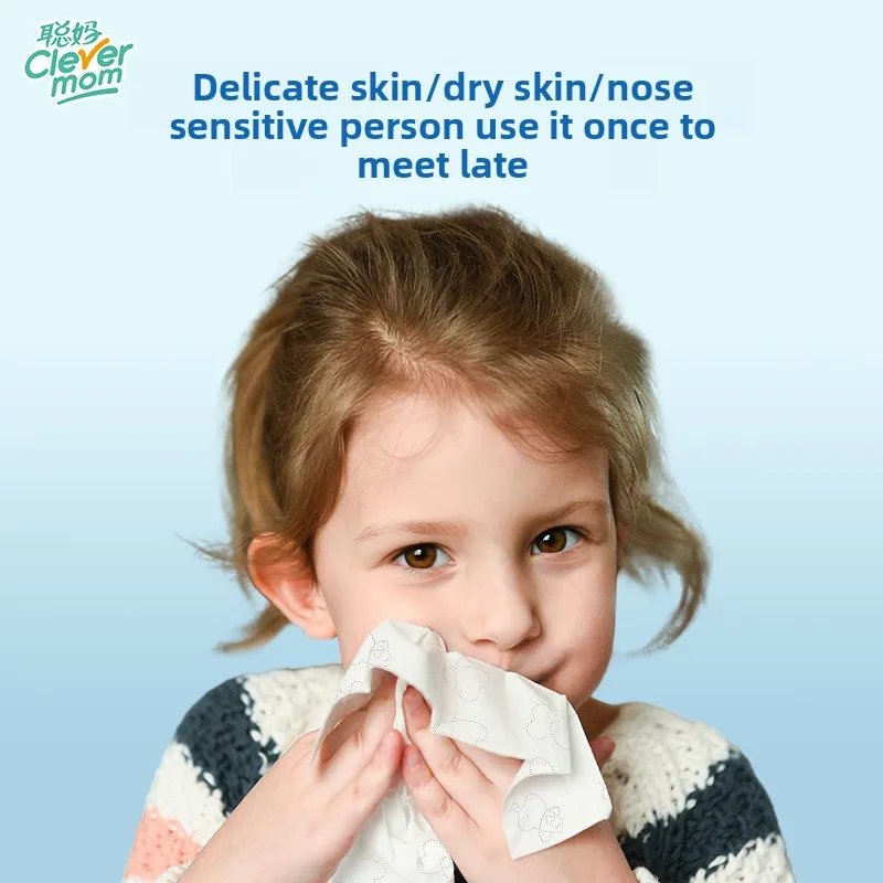 15 Packs 120 Pieces/Pack Thickened 6 Layers Baby Tissue Cream Moisturizing Cloud Tissue Soft Gentle Wipes for Sensitive Skin - Image 5
