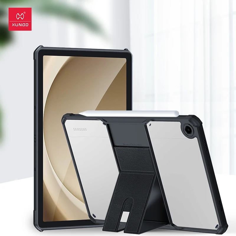 

For Samsung Tab A9 Plus Case Transparent Back Cover Built-in Airbag Technology For Galaxy A9+ Tablet Holder Case Xundd