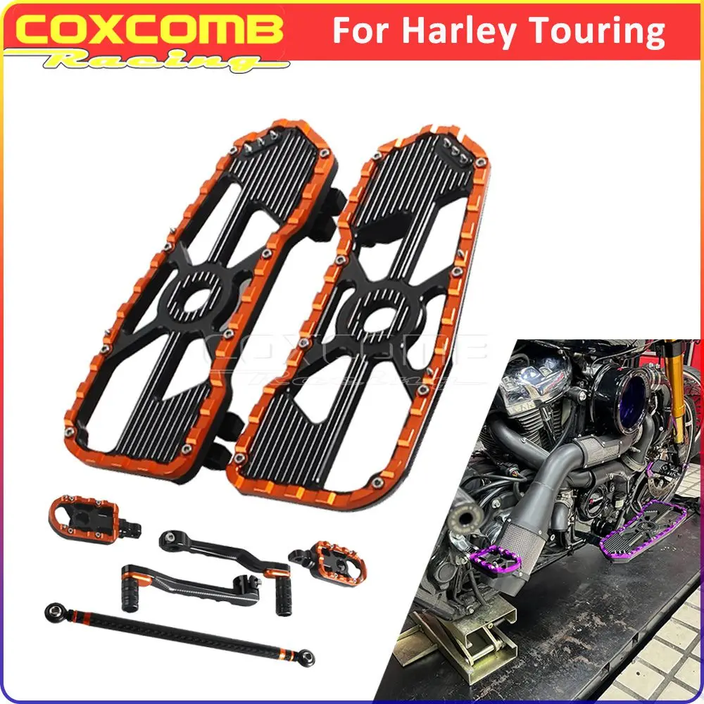 Brake Arm Shift Linkage Lever Pedal Kit For Harley Touring Ultra Limited FLHTK CVO Limited FLHTKSE Motorcycle Footboard Footrest