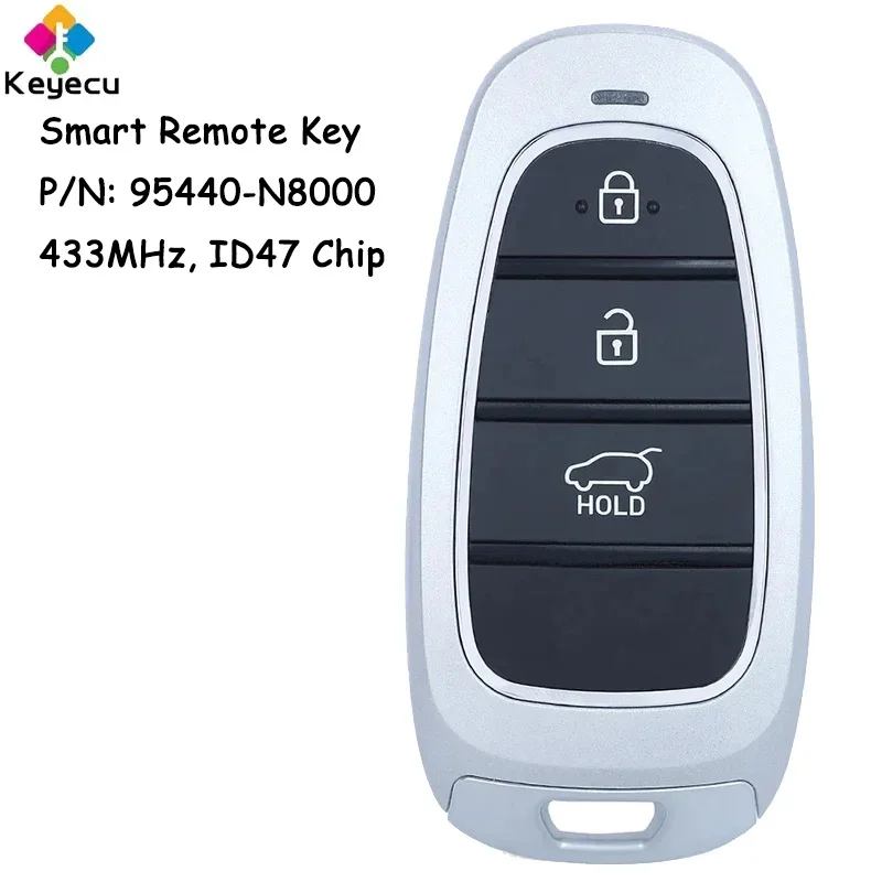 

KEYECU Smart Remote Control Key With 3 Buttons 433MHz ID47 Chip for Hyundai Tucson 2021 2022 2023 Fob 95440-N8000 95440-N9020