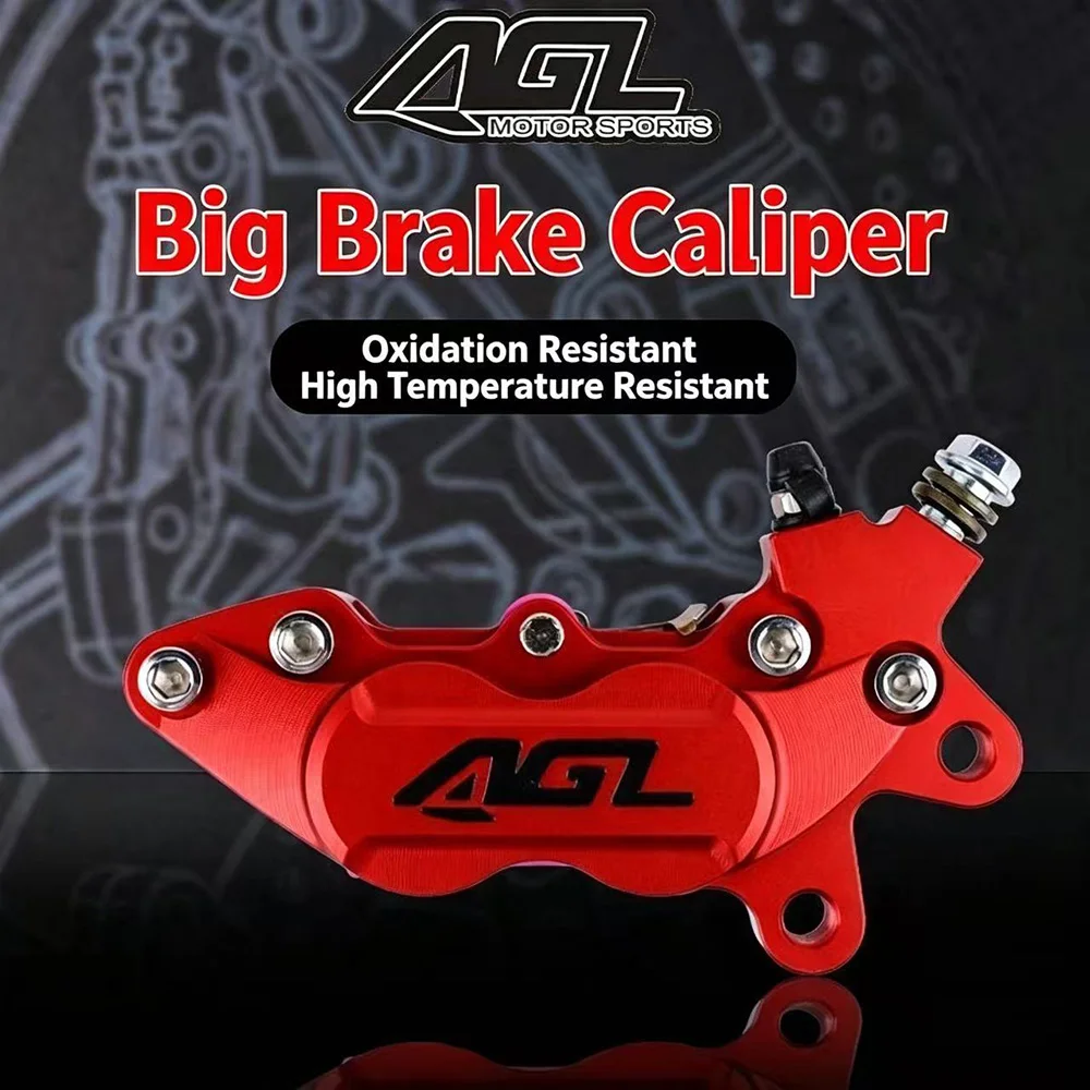 4 Piston Motorcycle Brake Caliper 40mm Pitch CNC Aluminum Disc Caliper For Yamaha Kawasaki Suzuki Scooter Dirt Bike Modification