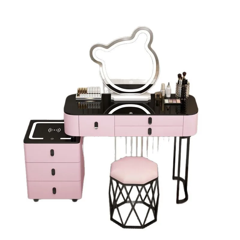 

Light luxury Internet celebrity princess makeup table simple home bedroom solid wood