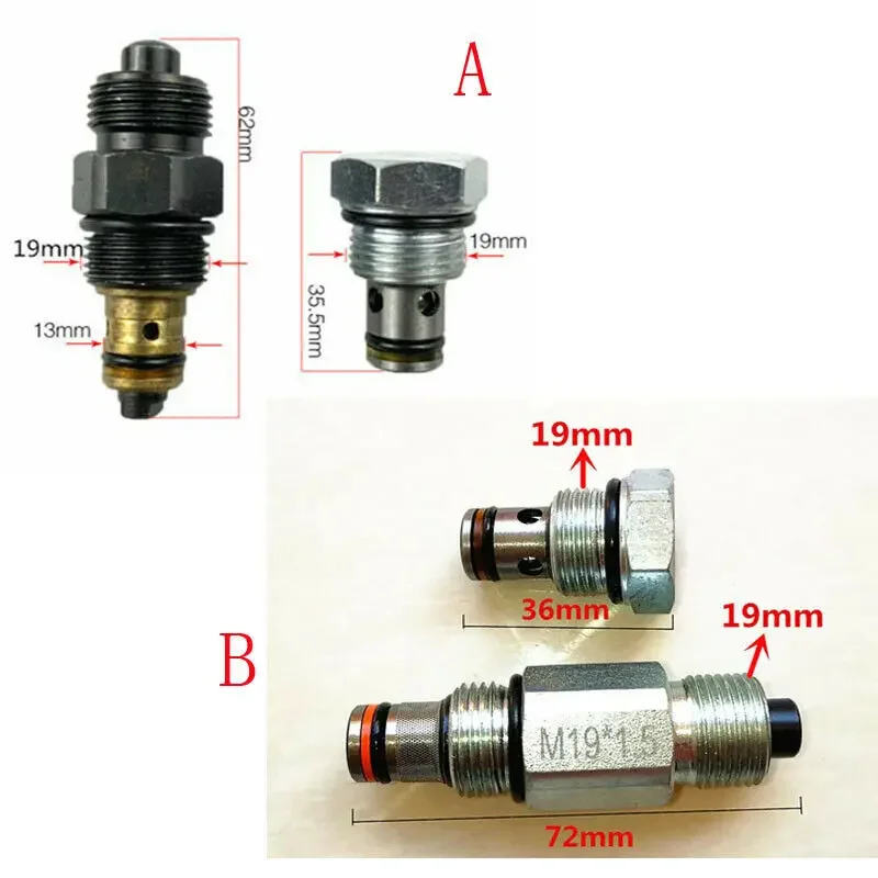 Car Lift Hoist Pressure Relief Pump Check Valve Oil Return Valve Repair Tool 1set