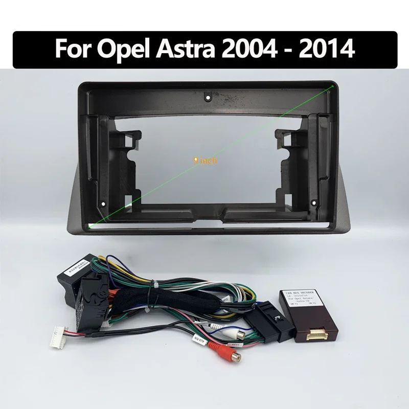 2din 9 inch Android Car For Opel Astra 2004- 2014 Dash Panel Frame Trim Insta Multimedia player llation Kit Canbus Cable