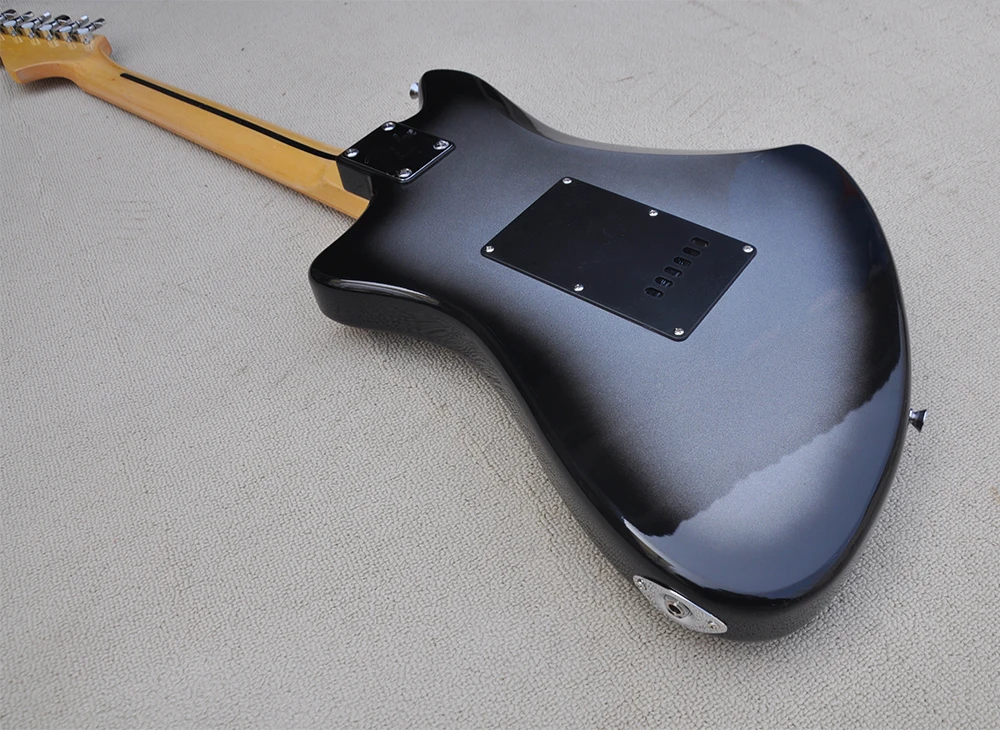 6 Strings Unusual Electric Guitar with Maple Fretboard,Black Pickguard,Customizable