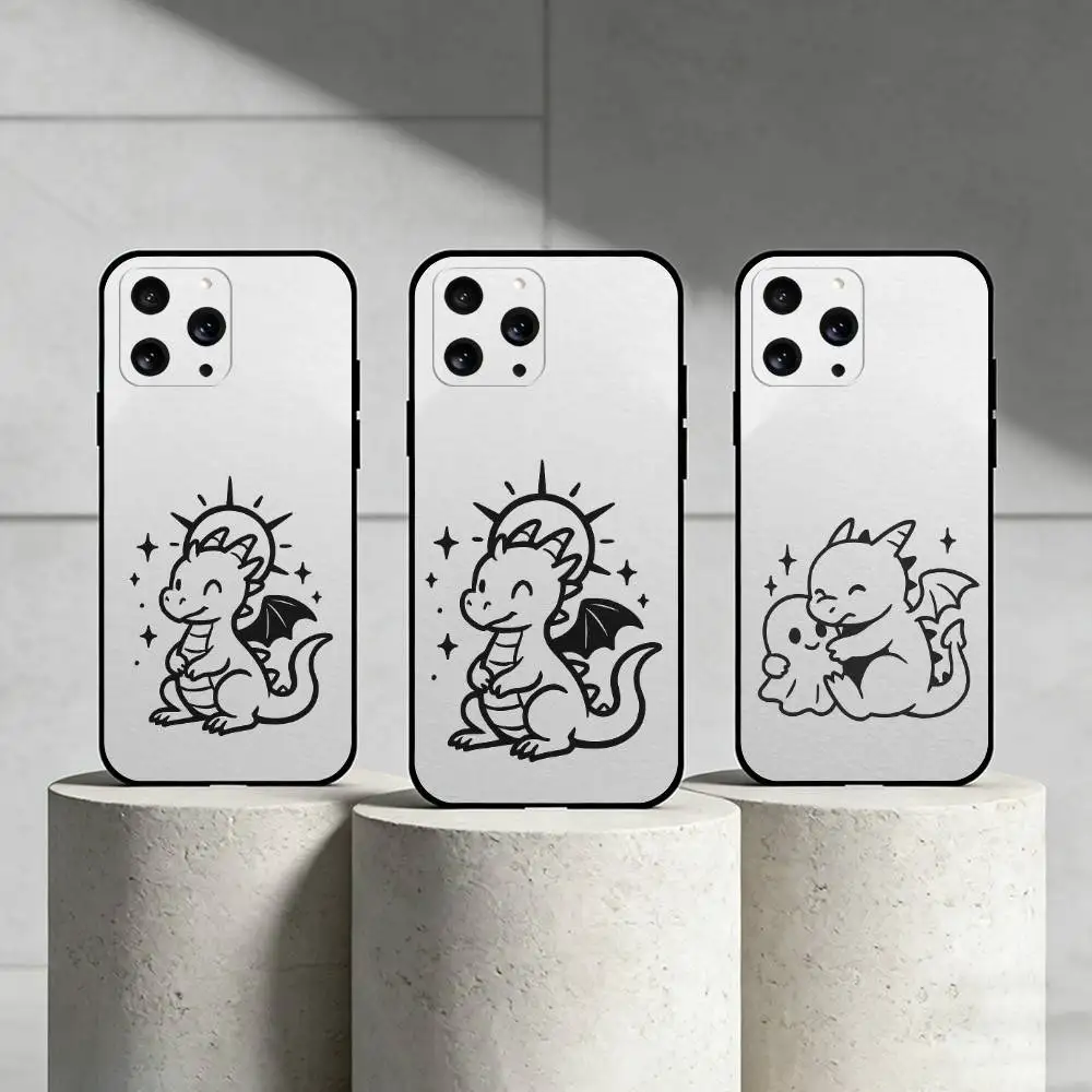 

Q-Q version of Charmander Phone Case For iPhone 17,16,15,14,13,12,11 Plus,Pro Max,SE4Soft Silicone Black Cover