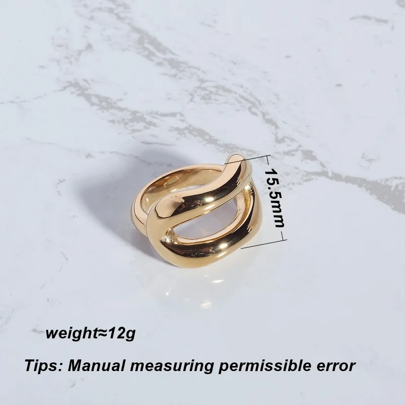 LESIEM NEW!! Gold Plated size 6 7 8 Maiden rings for women Coarse lip shaped ring prices in euros Fashion Popular Luxury Jewelry