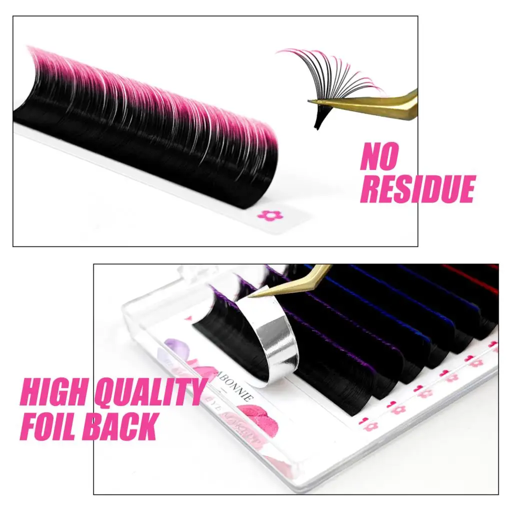 Abonnie Omber Colored Easy Fanning Volume Lashes Soft Mink Fast Blooming Auto Fans Eyelash Extensions For Beauty