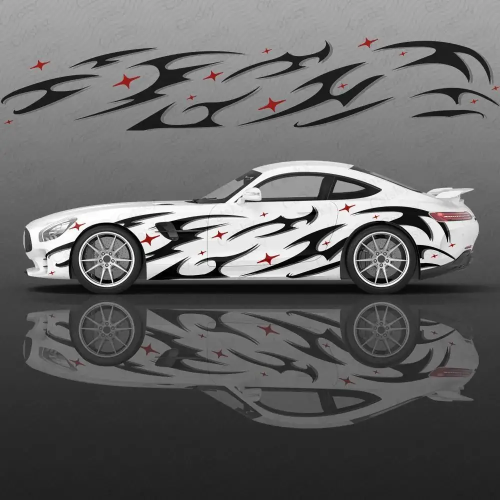 

Графическая наклейка на кузов автомобиля Lightning Line, виниловая наклейка на боковую часть автомобиля в стиле аниме Itasha, декоративная наклейка для автомобиля, защитная пленка для автомобилей