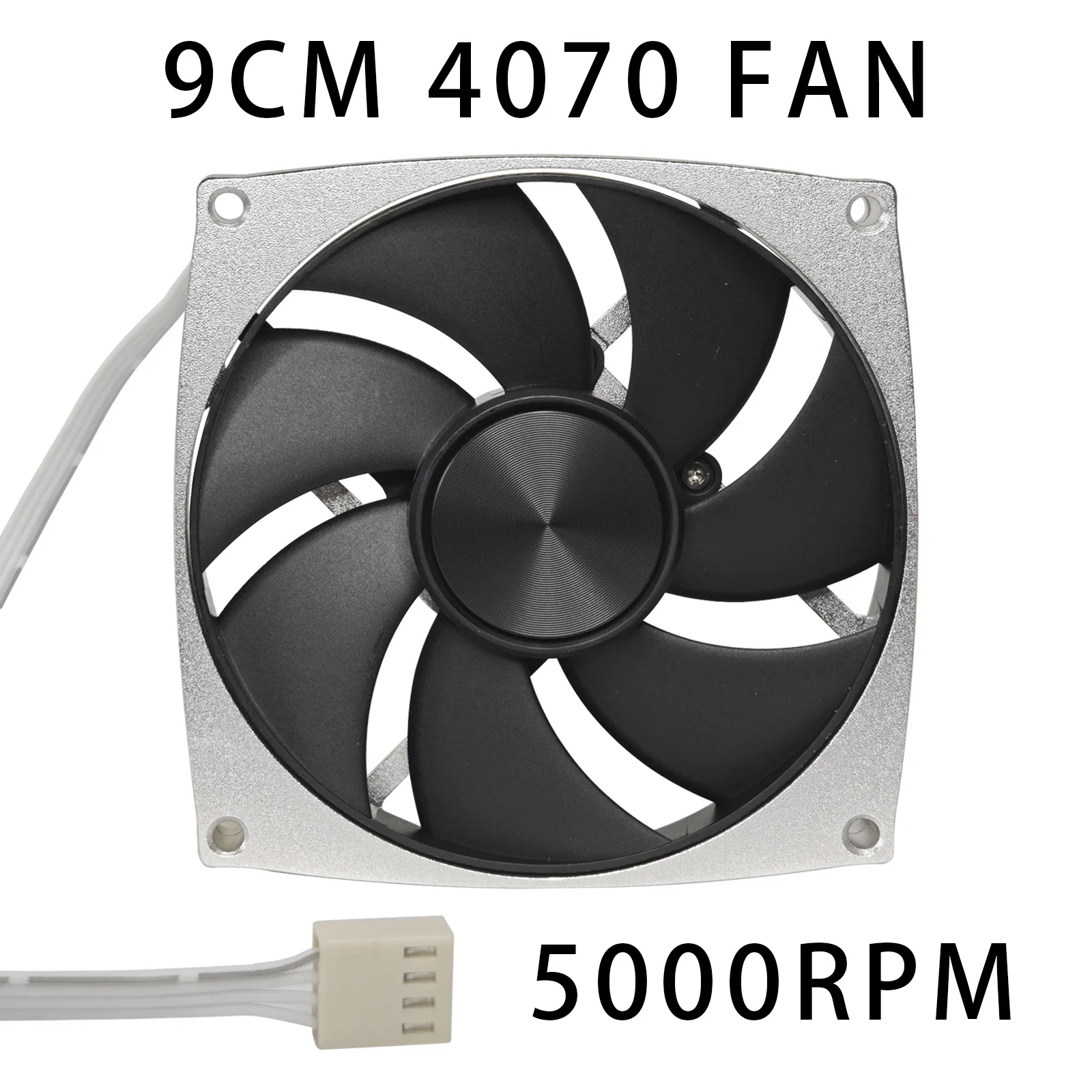 

Metal CNC 4070 Modified Fan 9615 PWM 4Pin,5000RPM FDB Bearing,High Air Volume,ITX PC Case,For 9cm/9015/9215 Cooler (Silver)