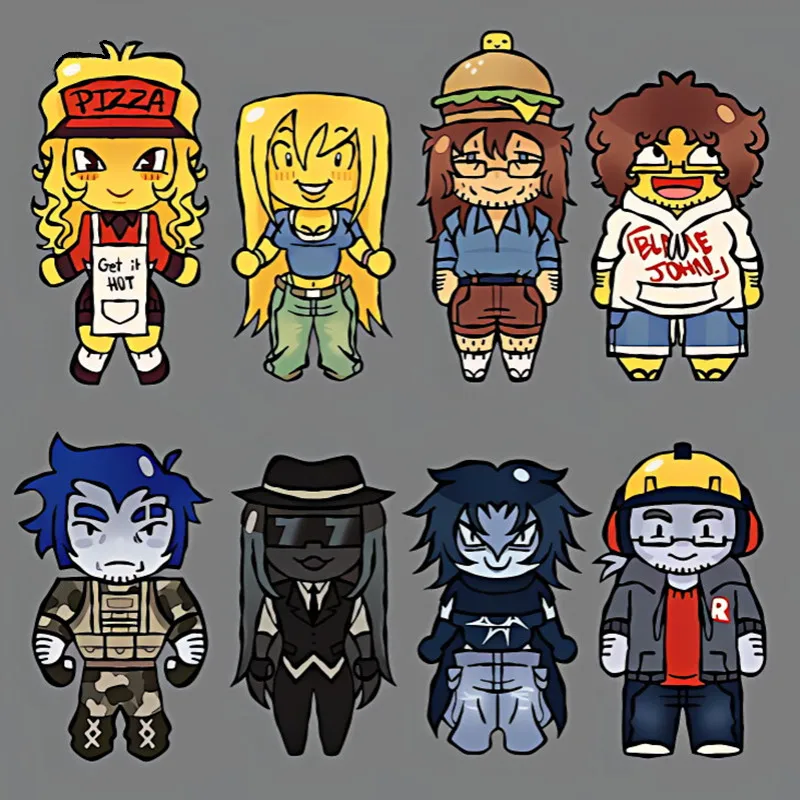 تشيبي فورساكن سلاسل المفاتيح الاكريليك لطيف قلادة شخصية لعبة الرسوم المتحركة