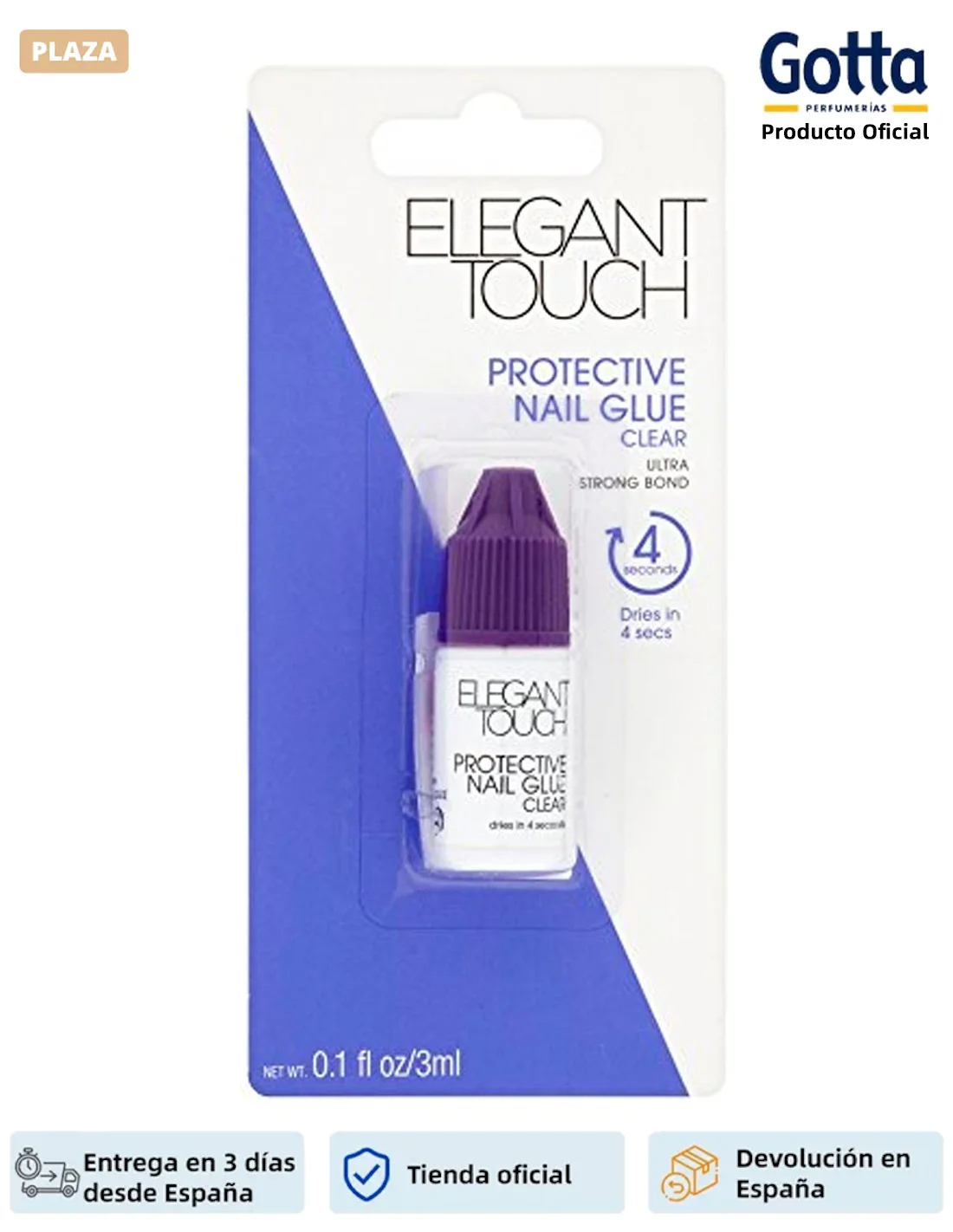 ELEGANT TOUCH - PROTECTIVE NAIL GLUE 5 SECONDS-Health & Beauty, Manicure utensils, manicure, false nails-fast drying GLUE.