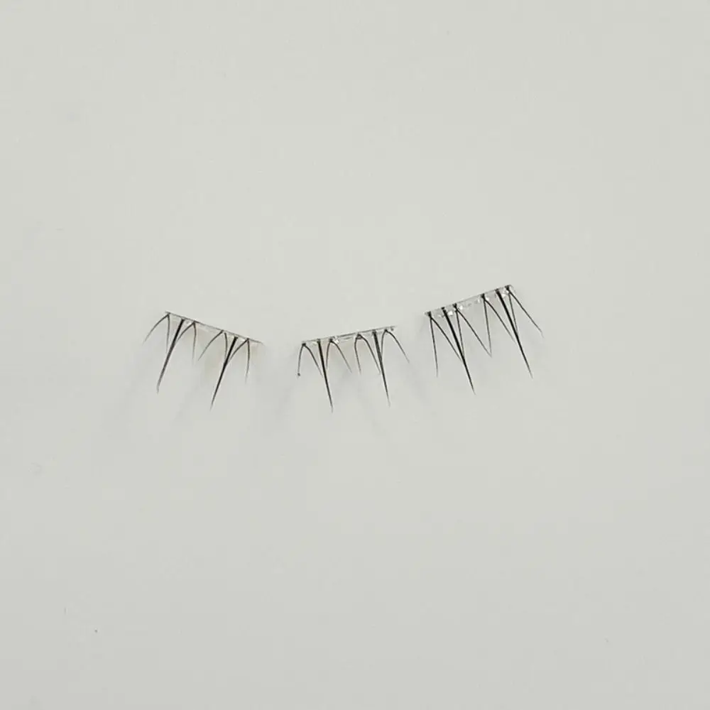 Faux-cils inférieurs auto-adhésifs, naturels, vaporeux, transparents, à large tige, rapides à porter, aucune colle nécessaire
