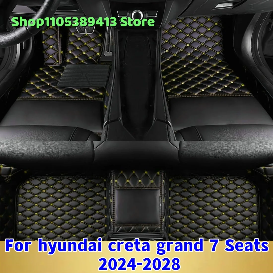 

Коврики для автомобиля из кожи на заказ для Hyundai Creta Grand 7 мест 2024-2028 гг. Аксессуары для автомобильных ковриков