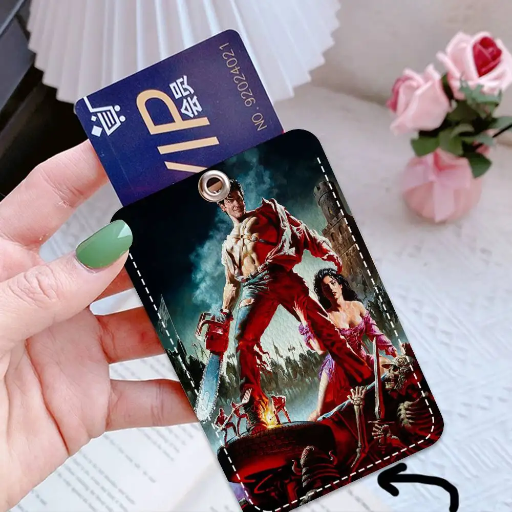 أفلام الرعب الشر الميت بولي Soft الجلود الناعمة مستطيلة حامل بطاقة المفاتيح التعريفي مصعد غطاء للحماية الشباب Faion Accory