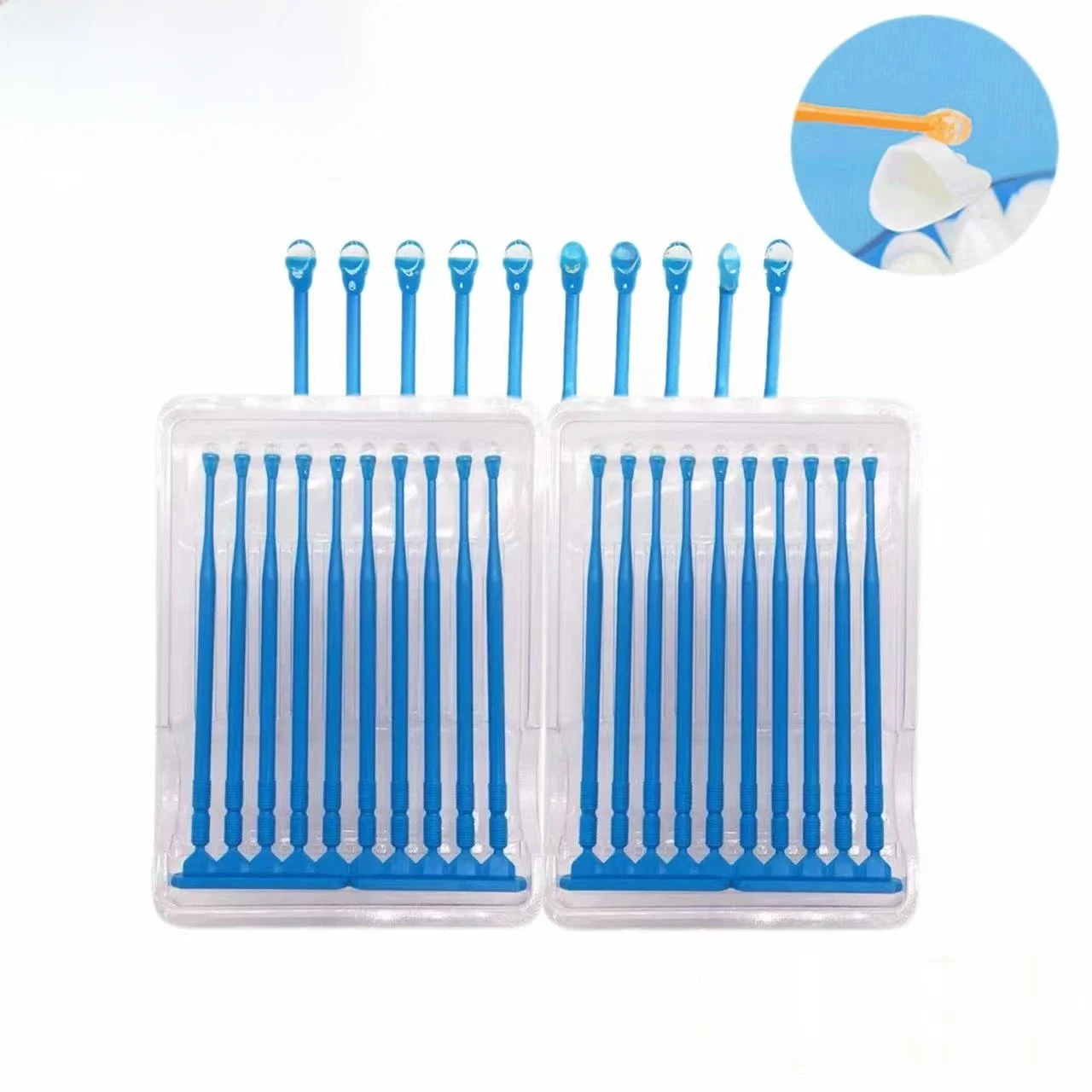 

20 шт./упак. Стоматологические аппликаторы-кисточки с клеевым наконечником для зубных коронок и фарфоровых виниров, одноразовые стоматологические материалы, аппликатор-кисть