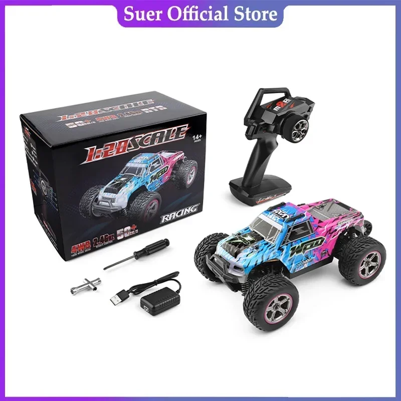 ข่าว WLtoys 204006   1/20 พร้อมไฟ LED 2.4G 4WD 50 กม./ชม.โลหะแชสซีไฟฟ้าความเร็วสูง Off-Road Drift RC Cars