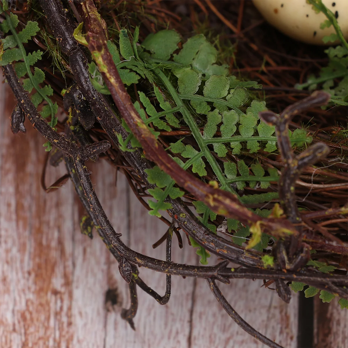 

1Set Bird Nest Ornament Vine Rattan Nest Decoration for Home Garden Patio Balcony Including 5 Realistic Eggs Eco-Friendly